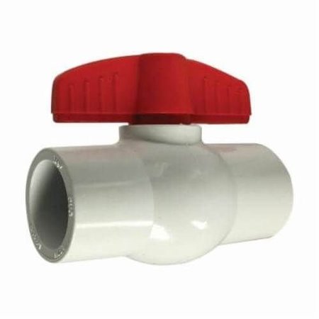 Midland Metal Socket, CorrosionResistant, 112 Nominal, Slip, 150 psi at 73 deg F, Full Port, PVC Body, EPDM Se 940298